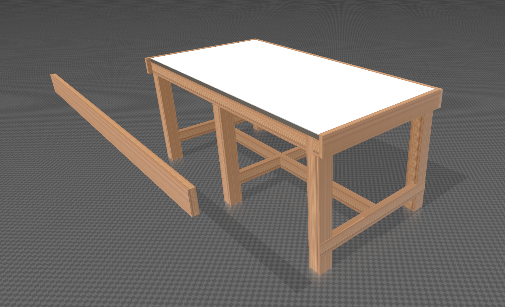 4x8 assembly bench 3D mockup