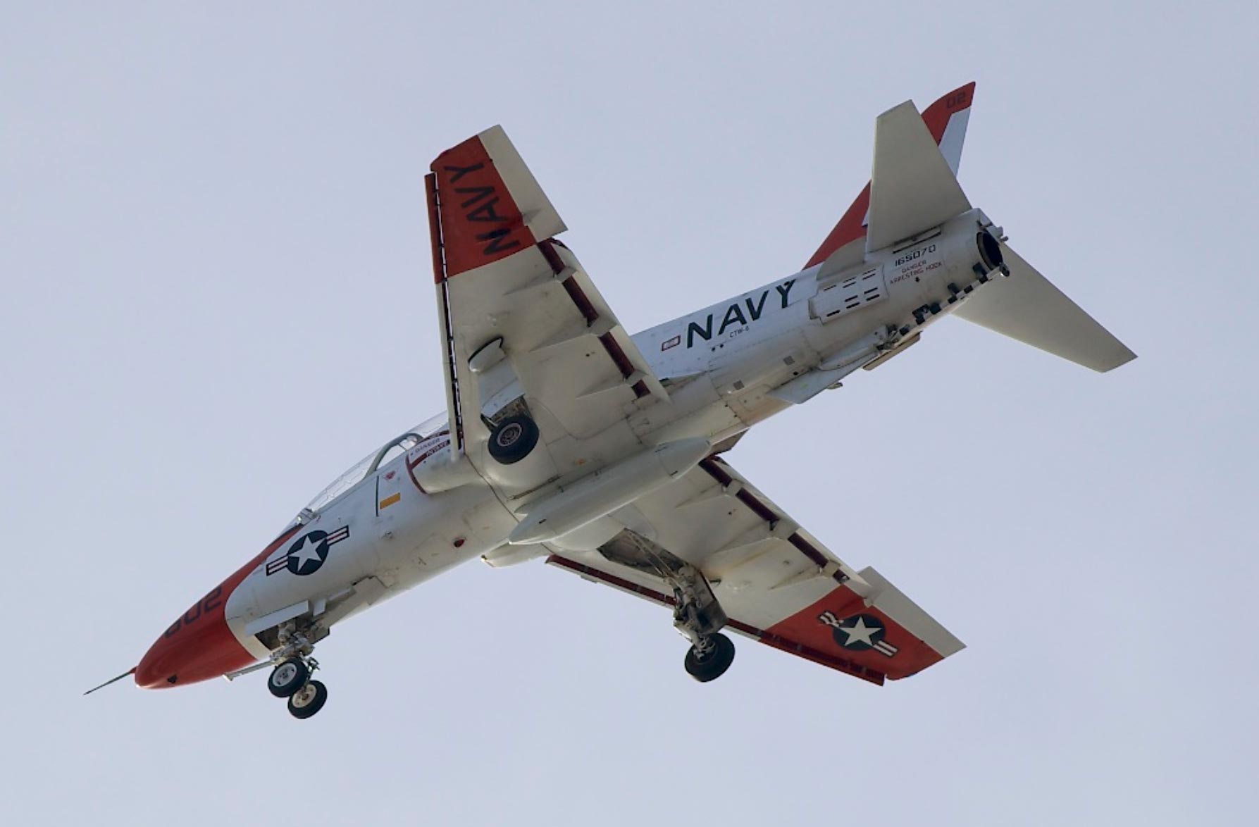 A T-45 Goshawk trainer visiting from NAS Pensacola